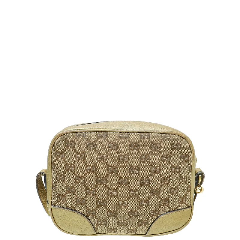 Ladies Gucci shoulder bags with a magnetic - closure flapGucci Bicolor GG Mini Bree Messenger Bag