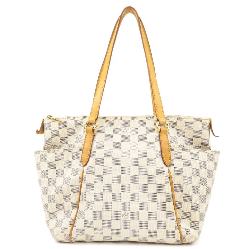 Louis Vuitton handbags with a metal - framed clasp for durabilityLouis Vuitton Damier Azur Totally PM Tote Bag N51261