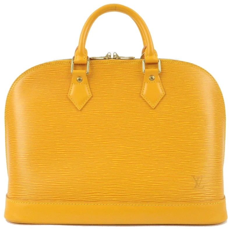 Ladies Louis Vuitton Capucines bags with gold - toned hardwareLouis Vuitton Epi Alma PM Hand Bag Tassili Yellow M52149