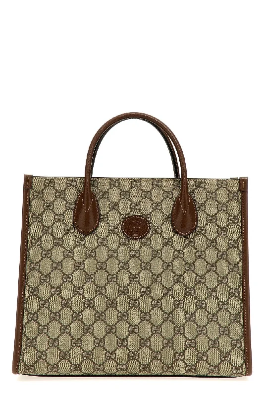 Women Gucci bags with interlocking G hardware for a classic lookGucci Men Small 'Gg' Shopping Bag