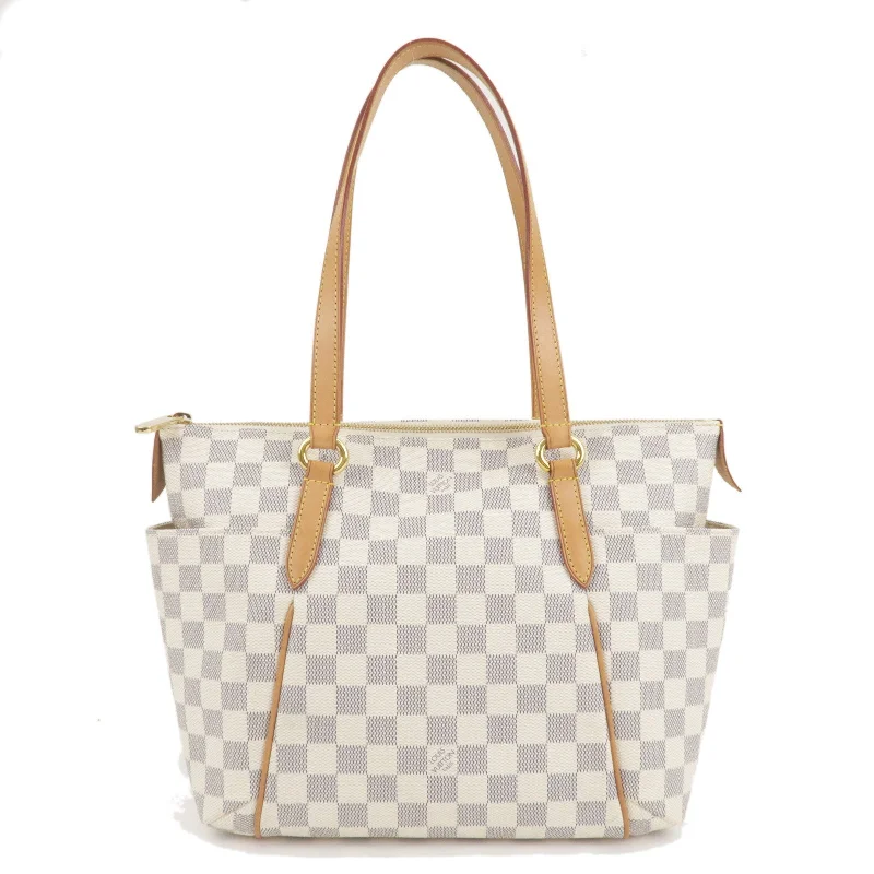 Louis Vuitton backpacks with a padded laptop compartment for travelLouis Vuitton Damier Azur Totally PM Tote Bag Beige N51261