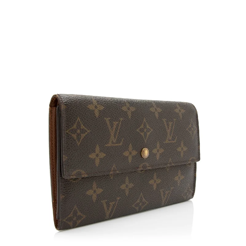 Louis Vuitton bags with a front - flap pocket for quick - access itemsLouis Vuitton Vintage Monogram Canvas Porte Tresor International Wallet (SHF-VIGaP0)