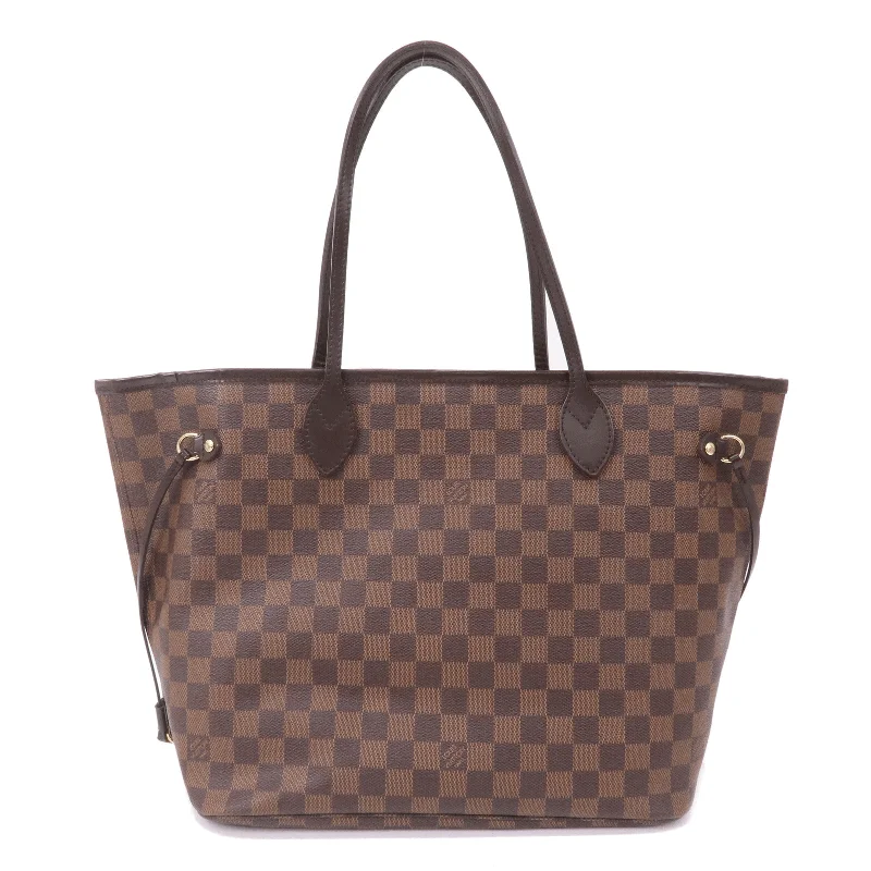 Louis Vuitton handbags with a beaded trim for a touch of glamourLouis Vuitton Damier Ebene Neverfull MM Tote Bag Brown N51105