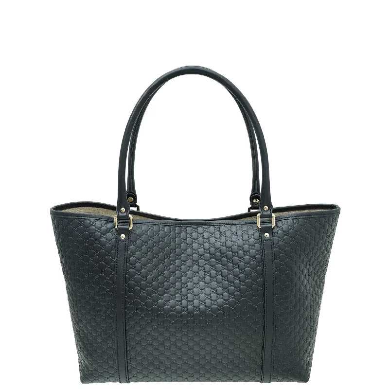 Gucci handbags for women with a beaded trimGucci Black GG Microguccissima Joy Medium Tote Bag