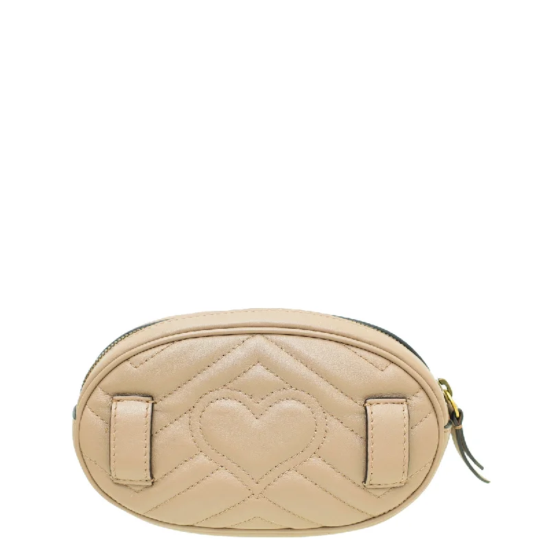 Gucci Marmont bags for women with gold - toned hardwareGucci Dust Pink GG Marmont Mini Belt Bag