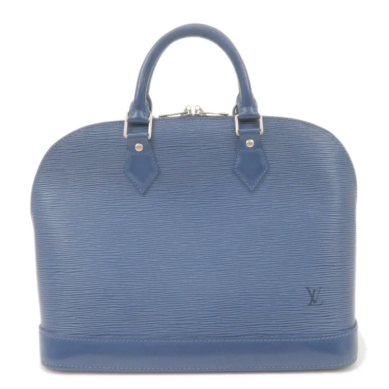 Louis Vuitton Twist bags with a contrast - colored interior for visual interestLouis Vuitton Epi Alma Hand Bag Myrtille Blue Navy M5214G