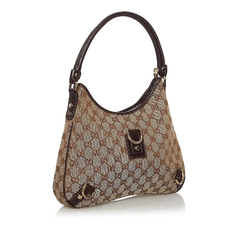 Women Gucci Sylvie bags with a detachable ribbon detailGucci GG Canvas Abbey D-Ring Shoulder Bag (30808)