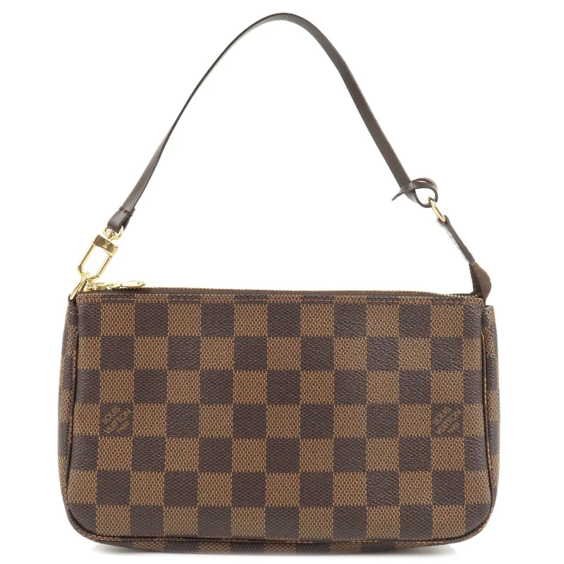 Louis Vuitton bags with a front - zip pocket for small items like keysLouis Vuitton Damier Pochette Accessoires Hand Bag N51985