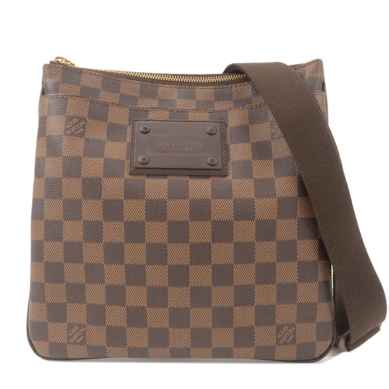 Louis Vuitton tote bags with a double - handle and shoulder - strap optionLouis Vuitton Damier Pochette Pratt Brooklyn Shoulder Bag N41100