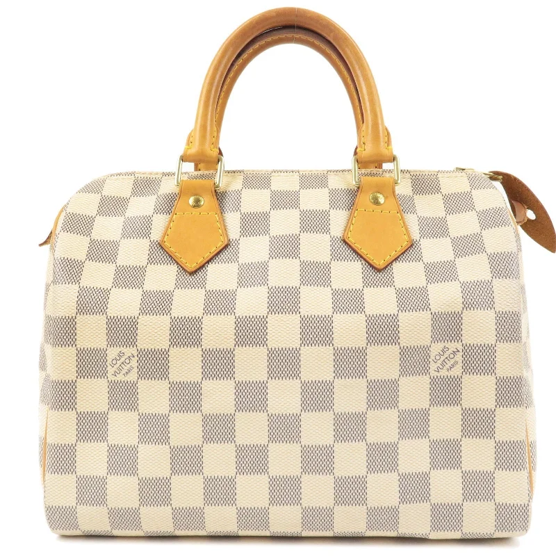 Louis Vuitton bags with a zippered interior pocket for better organizationLouis Vuitton Damier Azur Speedy 25 Boston Bag Hand Bag N41534