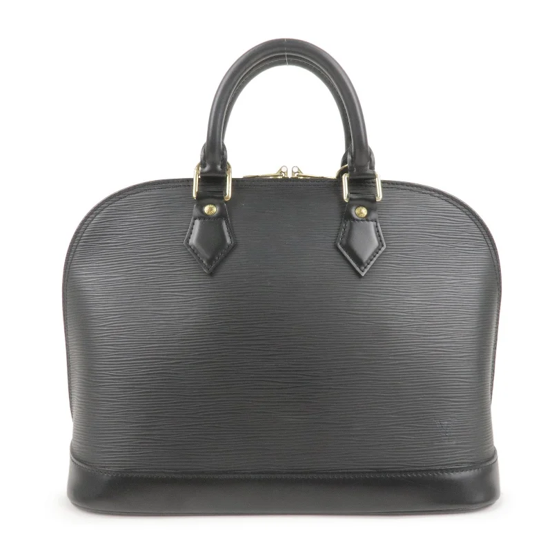 Louis Vuitton handbags with a metal - framed clasp for durabilityLouis Vuitton Epi Alma Hand Bag Noir Black M52142