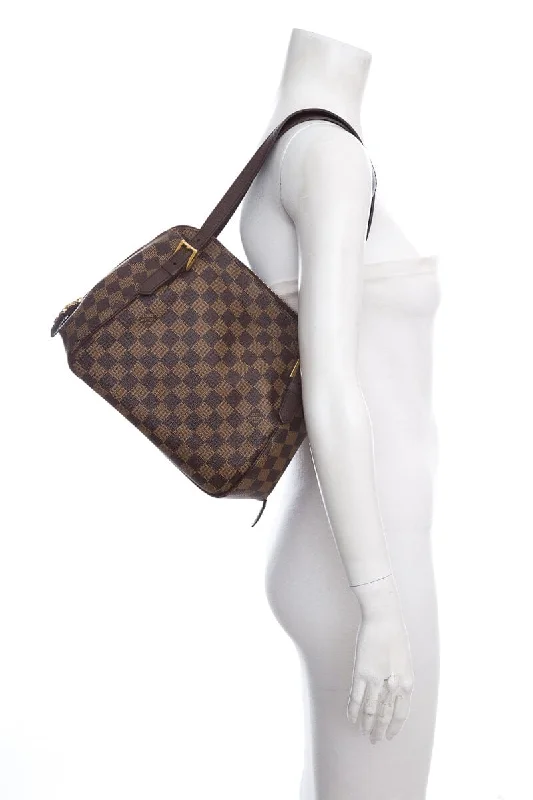 Louis Vuitton handbags with a metal - framed clasp for durabilityLouis Vuitton Belem MM Brown Handbag