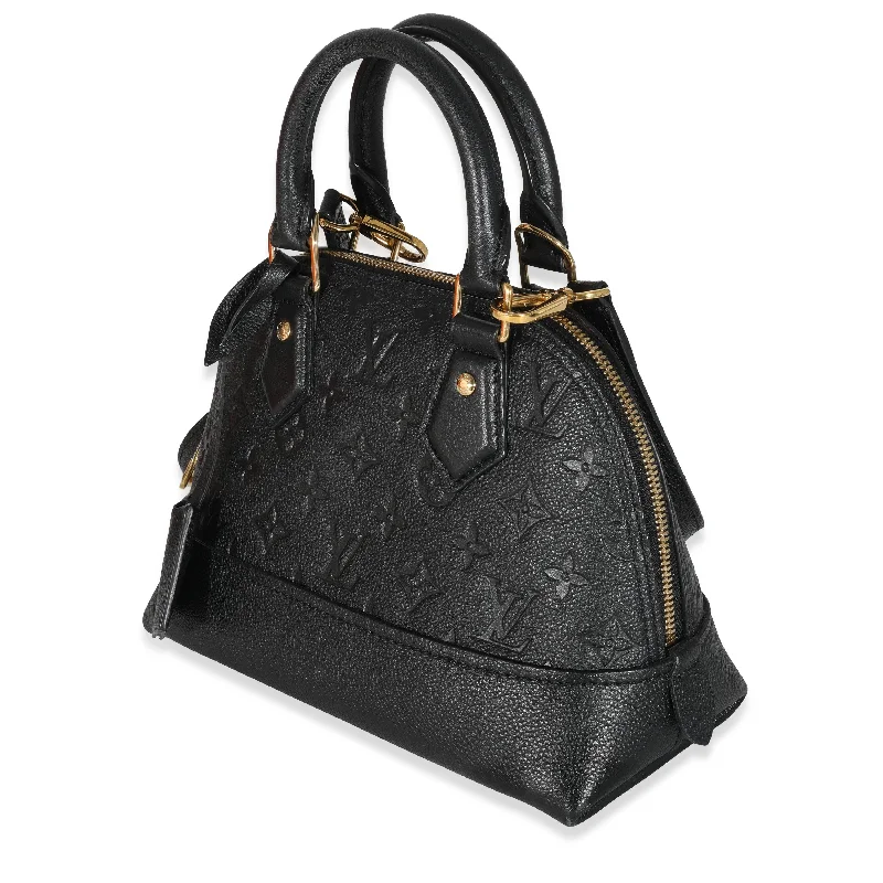 Louis Vuitton Twist bags with a snakeskin - effect panel for a bold lookLouis Vuitton Black Empreinte Neo Alma BB