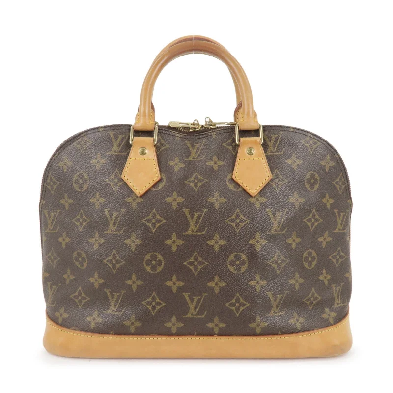 Ladies Louis Vuitton shoulder bags with a single - handle silhouetteLouis Vuitton Monogram Alma Hand Bag Brown M51130