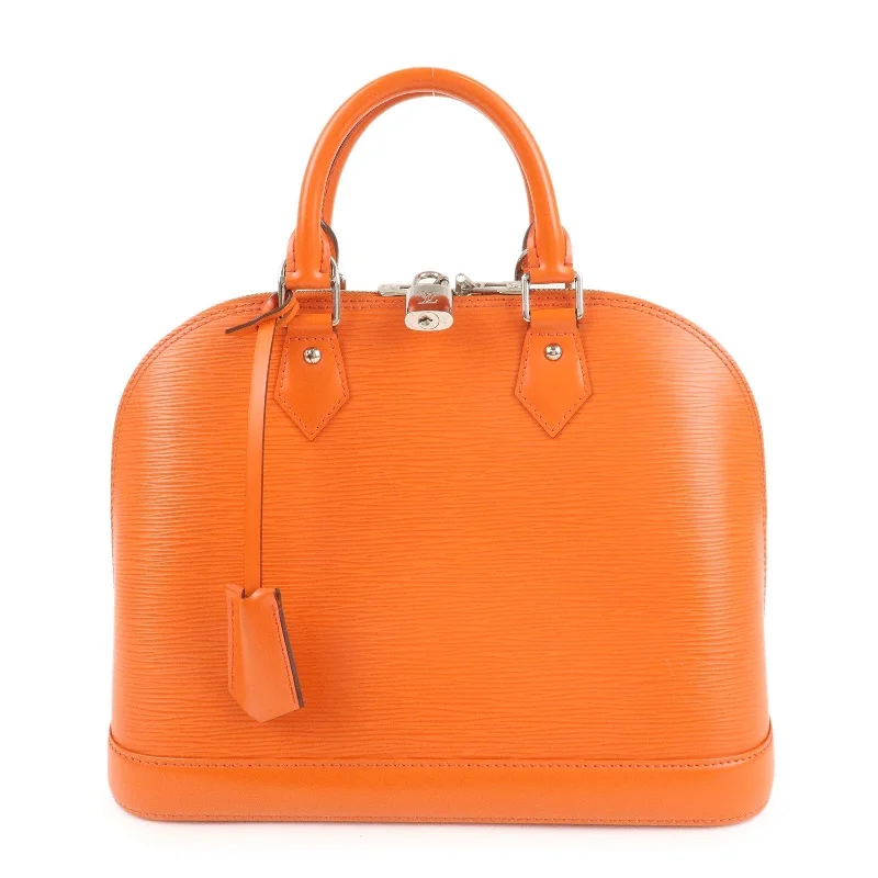 Louis Vuitton bags with a front - flap pocket for quick - access itemsLouis Vuitton Epi Alma PM Hand Bag Pimont Orange M40623