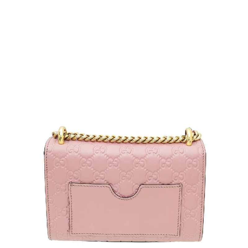 Gucci tote bags for women with a spacious interiorGucci Pink GG Guccissima Padlock Small Bag