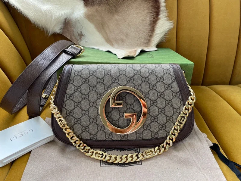 Women Gucci bags with a chain - link trim and a leather bodyWF - Gucci Bags - 12867