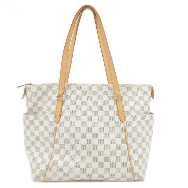 Louis Vuitton crossbody bags with a printed floral pattern for femininityLouis Vuitton Damier Azur Totally MM Tote Bag N41279