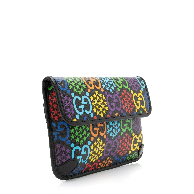 Gucci backpacks for women with a multi - pocket designGucci GG Supreme Psychedelic Belt Bag (SHF-23528)