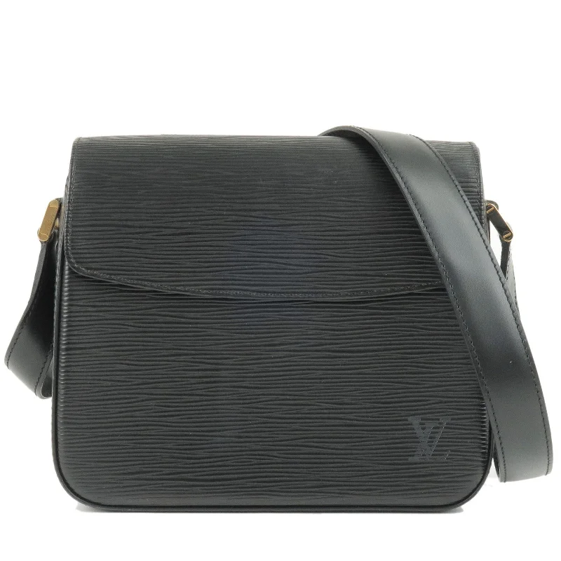 Louis Vuitton handbags with a back - zip pocket for storing valuablesLouis Vuitton Epi Bush Shoulder Bag Noir Black M52202