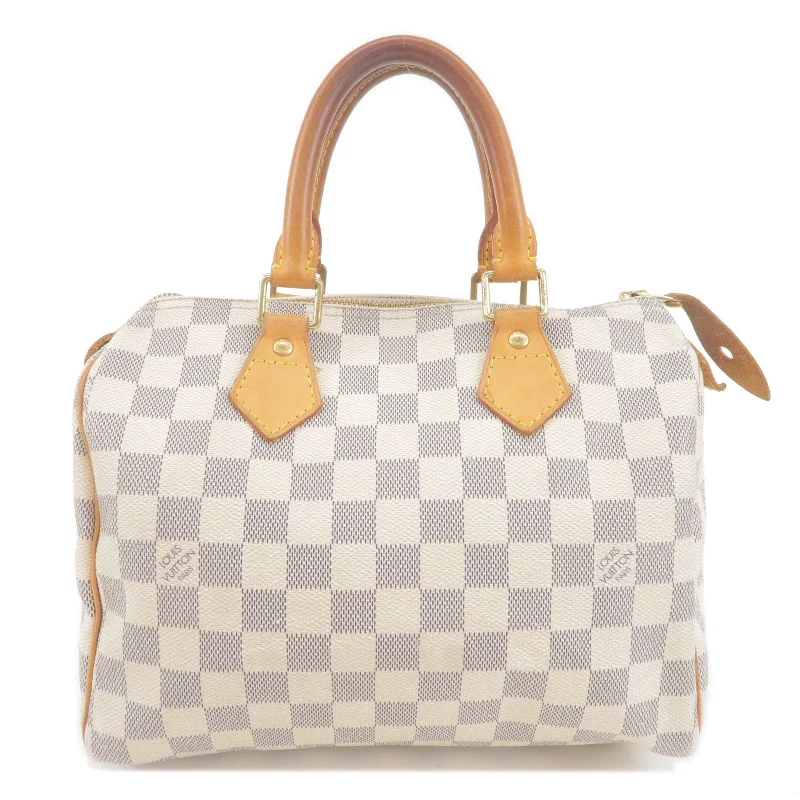 Louis Vuitton Alma bags with a monogram - embossed leather surfaceLouis Vuitton Damier Azur Speedy 25 Boston Bag Hand Bag N41534