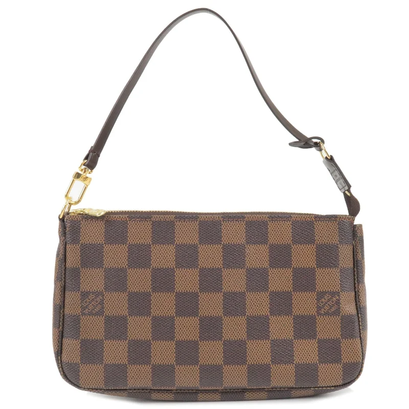 Louis Vuitton tote bags with a water - resistant coating for outdoor useLouis Vuitton Damier Pochette Accessoires Pouch Hand Bag N51985