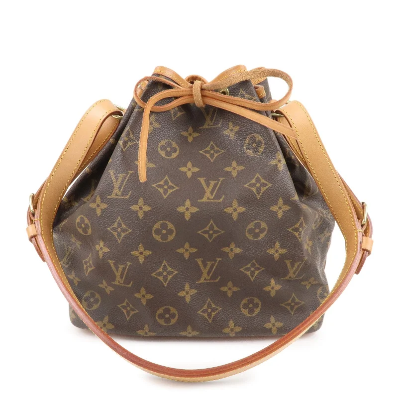 Louis Vuitton Twist bags with a crystal - embellished LV - turnlockLouis Vuitton Monogram Petit Noe Shoulder Bag Brown M42226