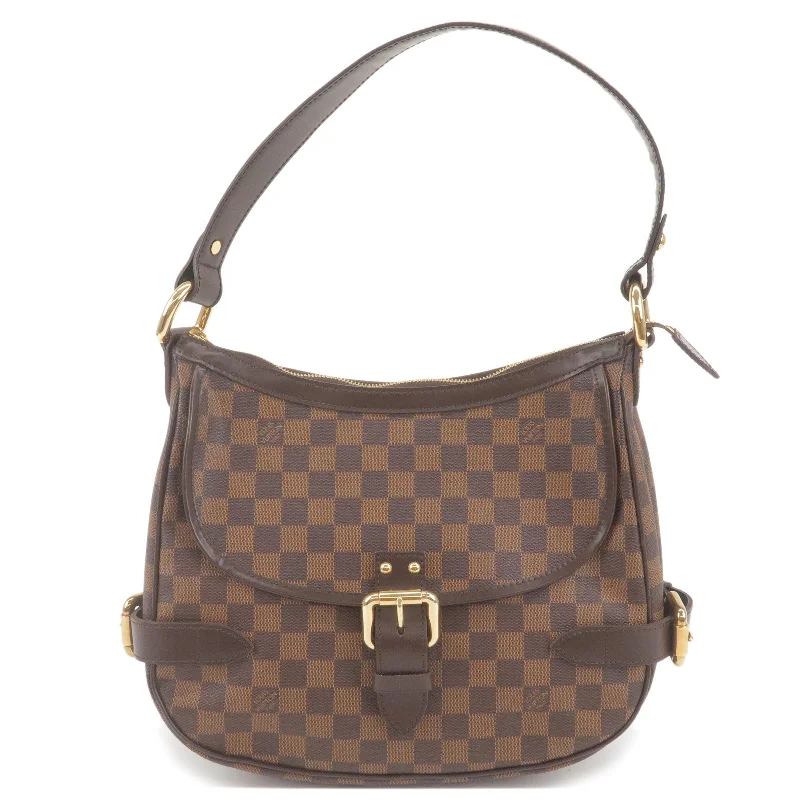 Louis Vuitton bags with a detachable mirror inside for on - the - go touch - upsLouis Vuitton Damier Ebene Highbury One Shoulder Bag N51200