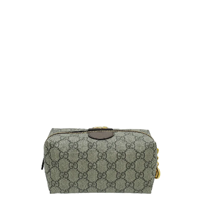 Women Gucci backpacks with a luxurious leather finishGucci Bicolor GG Supreme Ophidia Cosmetic Case