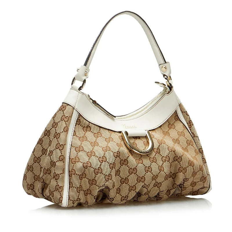 Women Gucci bags with interlocking G hardware for a classic lookGucci GG Canvas Abbey D-Ring Shoulder Bag (Qbw6rY)