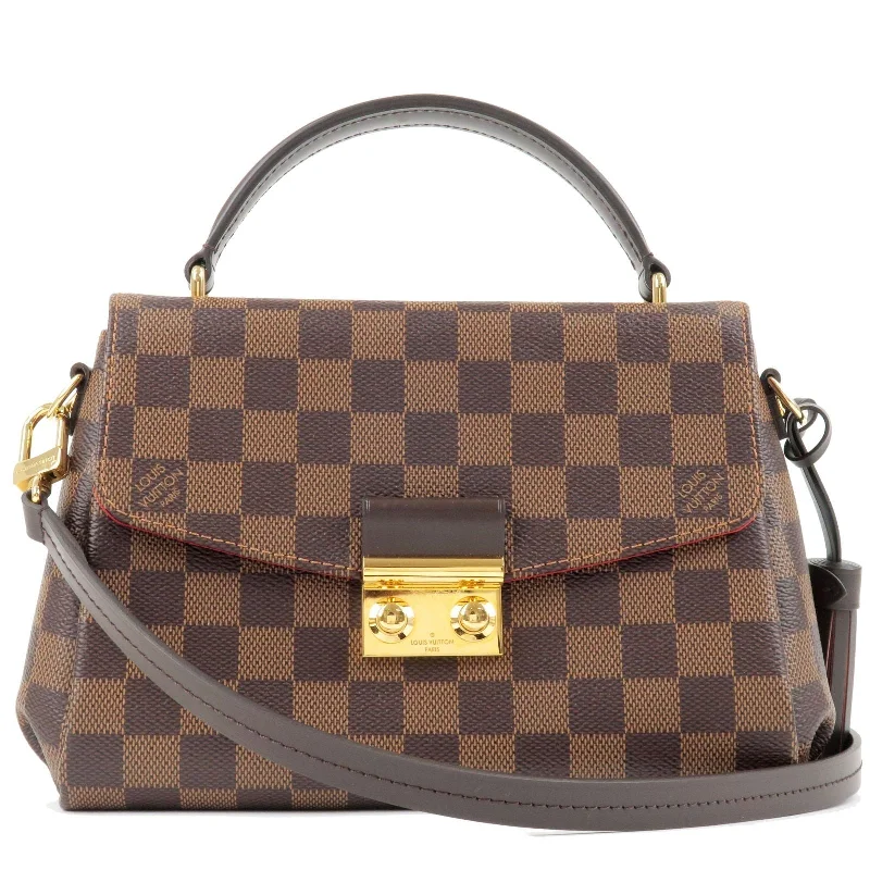 Ladies Louis Vuitton shoulder bags with a single - handle silhouetteLouis Vuitton Damier Croisette 2Way Bag Shoulder Bag N53000