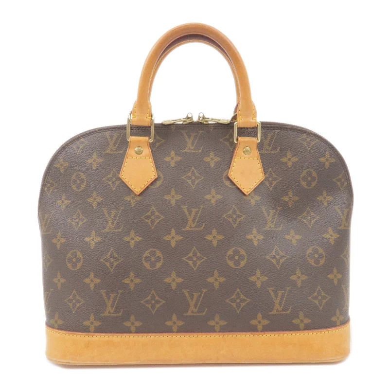 Ladies Louis Vuitton Petite Malle bags in a pastel color for a soft lookLouis Vuitton Monogram Alma Hand Bag Brown M51130