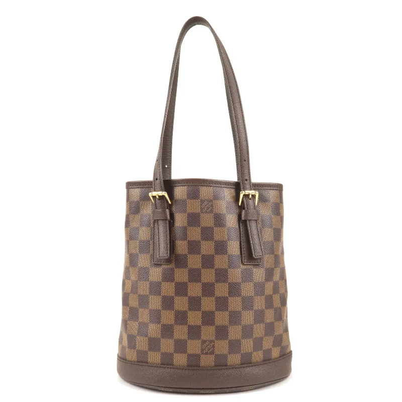 Louis Vuitton Alma bags with a monogram - embossed leather surfaceLouis Vuitton Damier Ebene Marais Tote Bag Hand Bag N42240