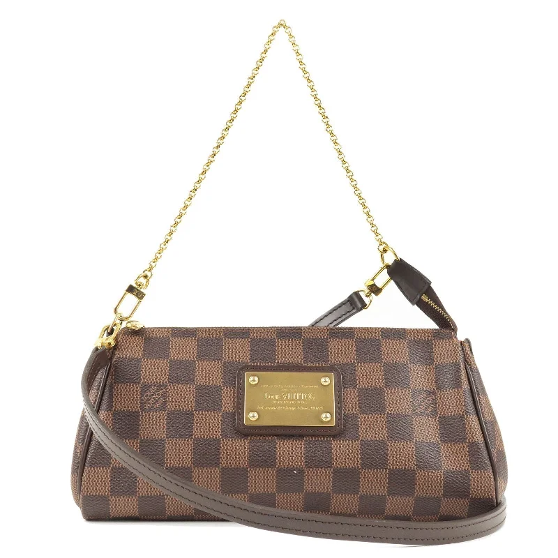 Louis Vuitton Petite Malle bags with a hard - shell structure for uniquenessLouis Vuitton Damier Eva 2Way Hand Bag Shoulder Bag N55213