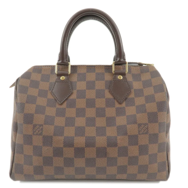 Louis Vuitton backpacks with a sleek, minimalist design for styleLouis Vuitton Damier Ebene Speedy 25 Boston Bag N41365