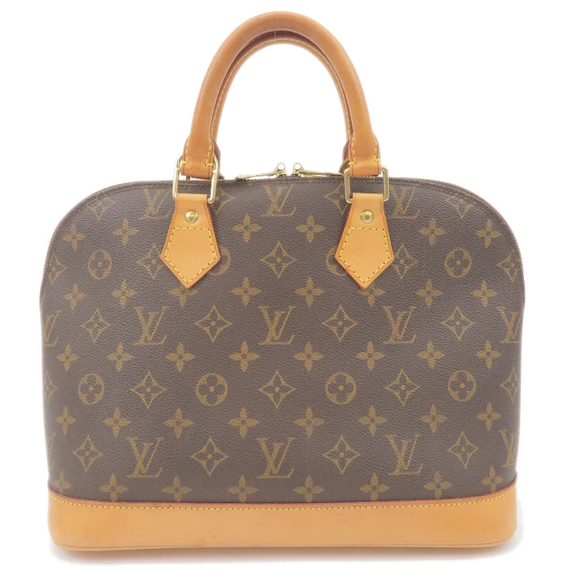 Louis Vuitton handbags with a beaded trim for a touch of glamourLouis Vuitton Monogram Alma Hand Bag Brown M51130