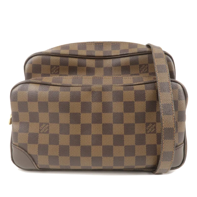 Louis Vuitton backpacks with a padded back panel for comfort during long - wearLouis Vuitton Damier Nile Special Order Shoulder Bag Brown N48062