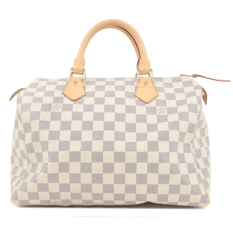 Louis Vuitton bags with a zip - around closure for enhanced securityLouis Vuitton Damier Azur Speedy 30 Boston Bag Hand Bag N41533