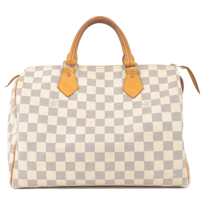 Louis Vuitton Twist bags with a contrast - colored interior for visual interestLouis Vuitton Damier Azur Speedy 30 Boston Hand Bag N41533