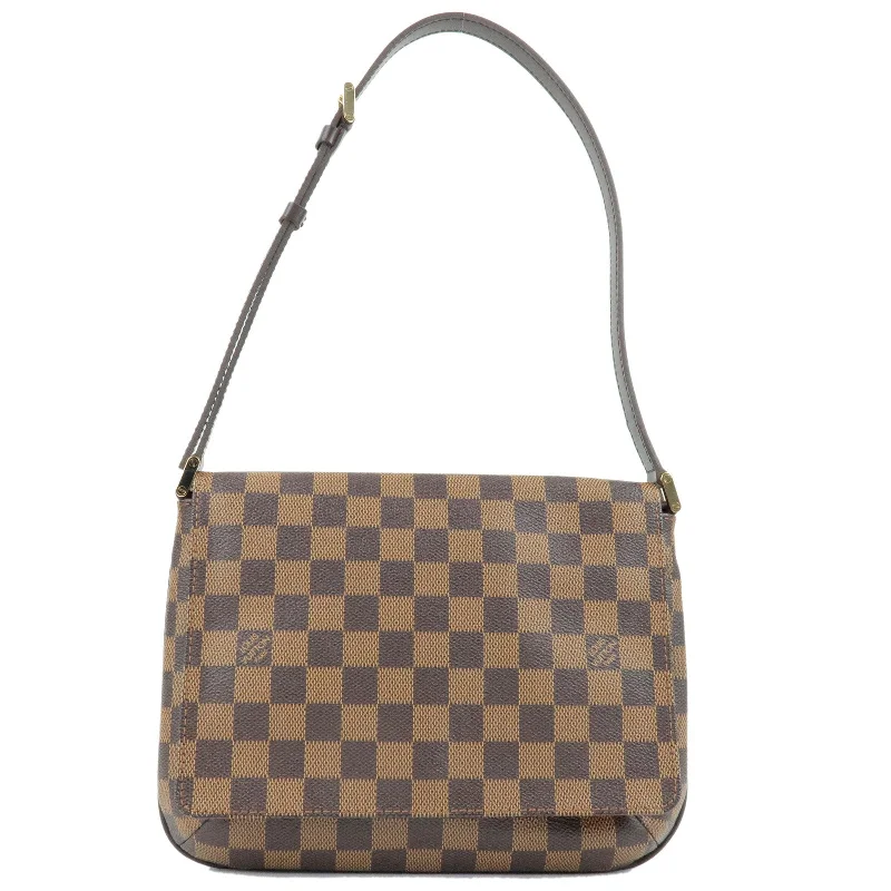 Ladies Louis Vuitton Capucines bags with gold - toned hardwareLouis Vuitton Damier Musette Tango Short Shoulder Bag N51255