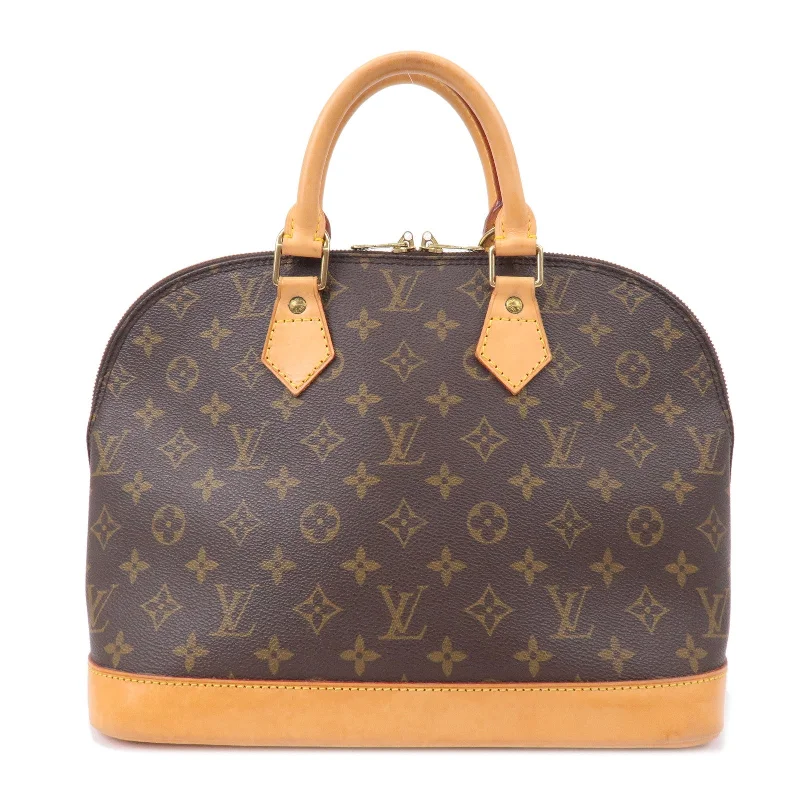 Louis Vuitton bags with a front - zip pocket for small items like keysLouis Vuitton Monogram Alma Hand Bag Brown M51130