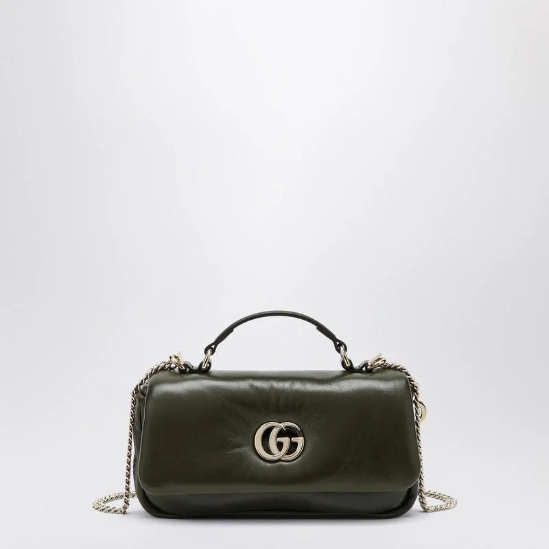 Ladies Gucci handbags with a detachable coin purse insideGucci Mini Gg Milano Handbag Dark Green Women