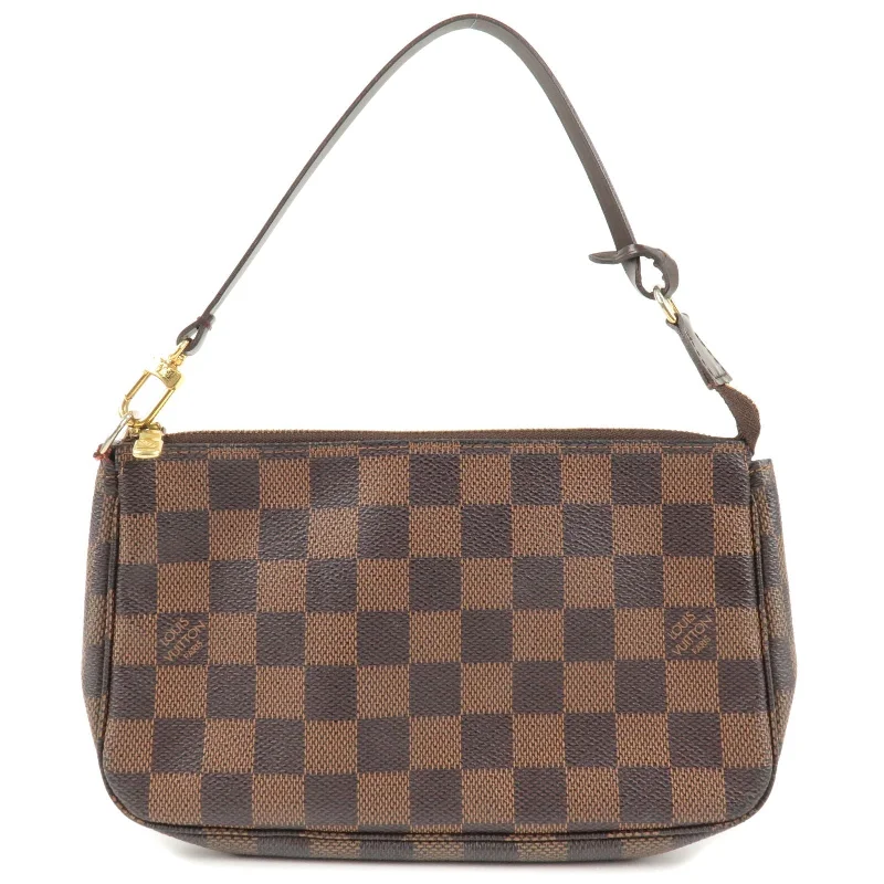 Ladies Louis Vuitton shoulder bags with a magnetic - closure flap for easeLouis Vuitton Damier Pochette Accessoires Hand Bag N51985