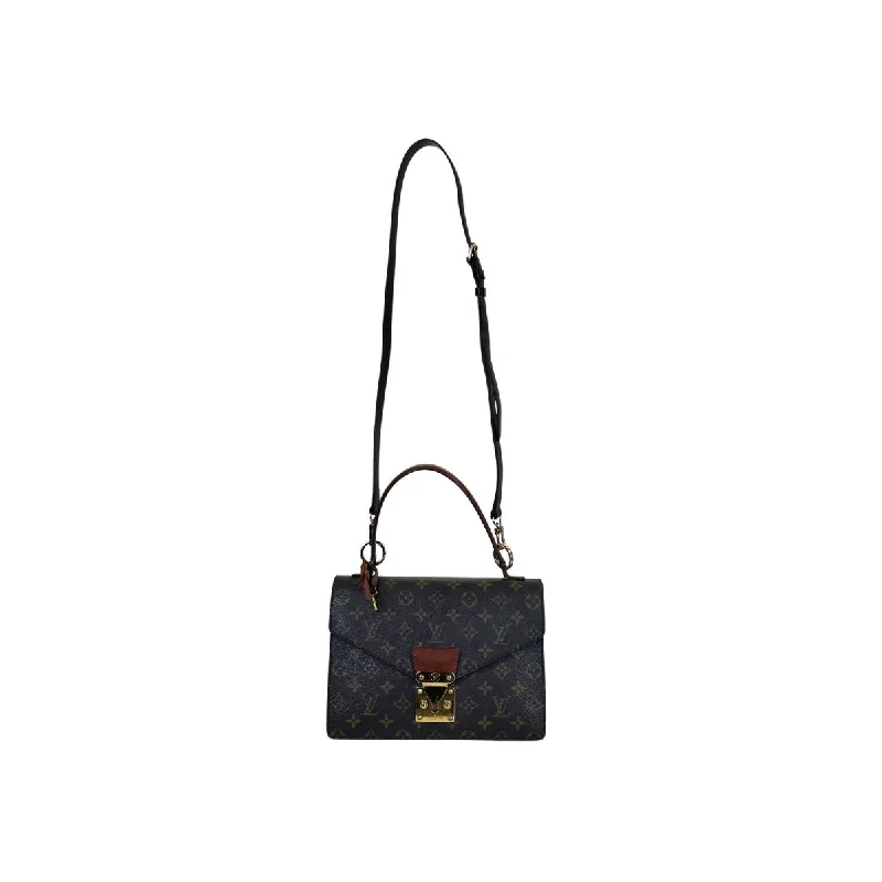 Louis Vuitton handbags with a back - zip pocket for storing valuablesLouis Vuitton Monceau Monogram Canvas