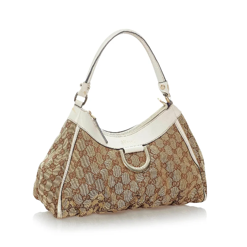 Women Gucci bags with a detachable mirror insideGucci GG Canvas Abbey D-Ring Shoulder Bag (30987)