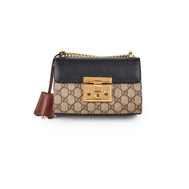 Women Gucci Sylvie bags with a leather - wrapped handleGucci Padlock Small GG Shoulder Bag