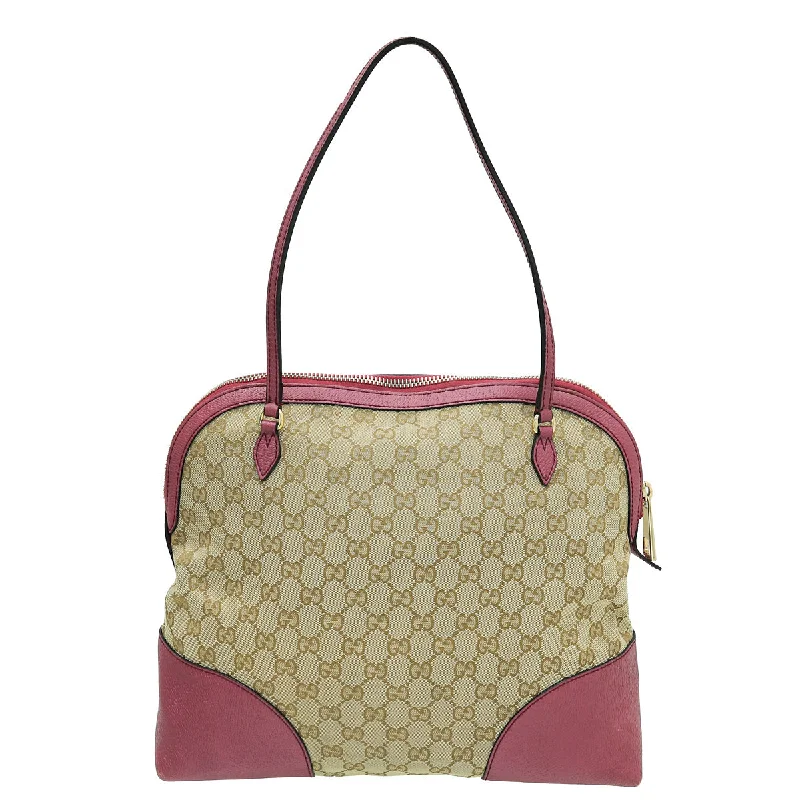 Gucci handbags for women with a patent - leather finishGucci Bicolor GG Bree Tote Bag