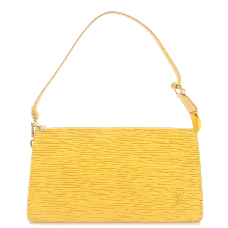 Louis Vuitton tote bags with a spacious interior and multiple pocketsLouis Vuitton Epi Pochette Accessoires Pouch Tassili Yellow M52959