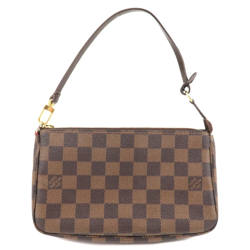 Ladies Louis Vuitton Capucines bags with a detachable shoulder strapLouis Vuitton Damier Pochette Accessoires Pouch Hand Bag N51985