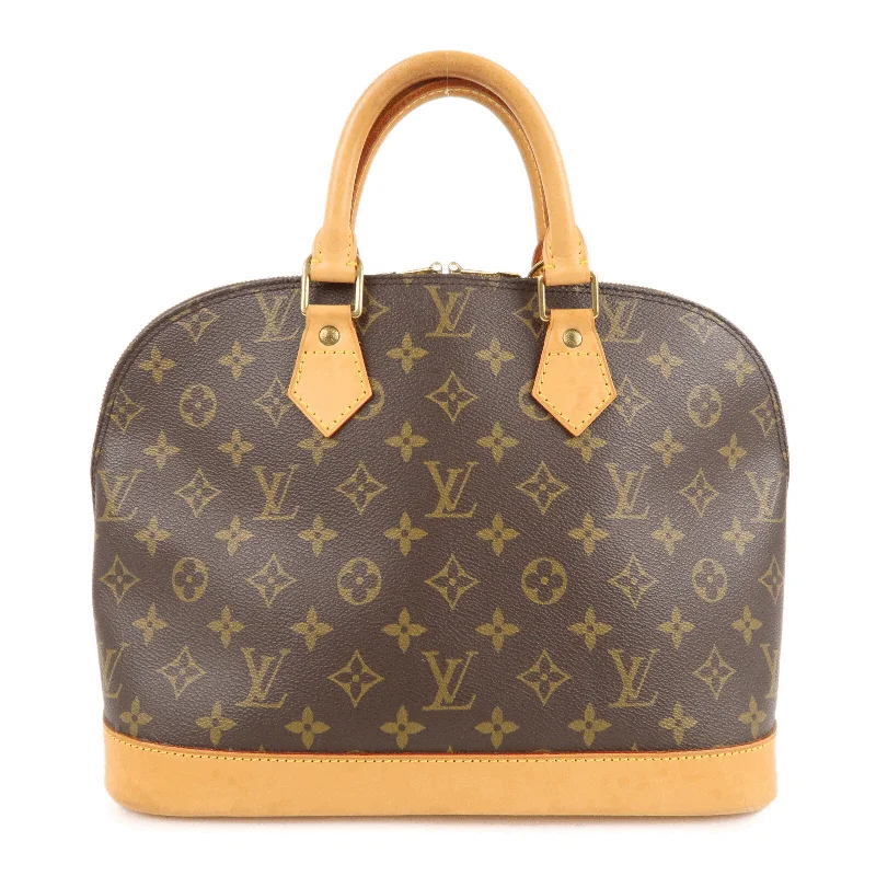 Louis Vuitton crossbody bags with a woven leather strap for textureLouis Vuitton Monogram Alma Hand Bag Brown M51130